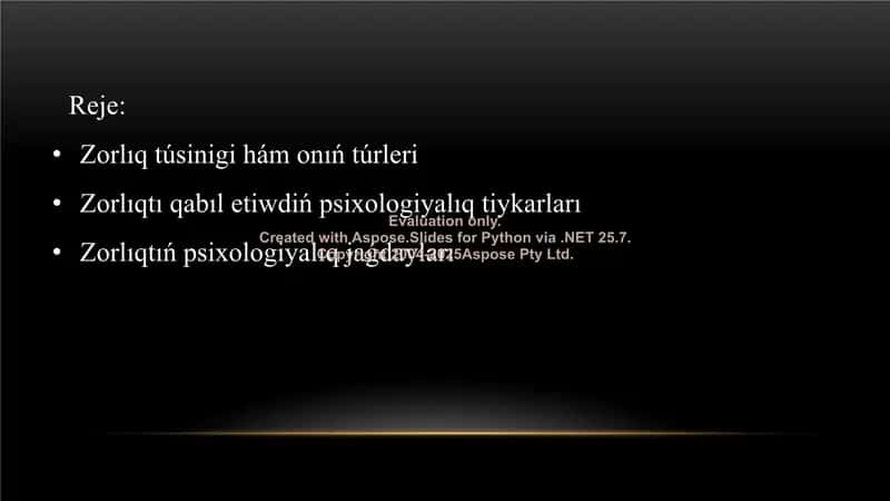 Zorlıqti qabil etiwdiń psixologiyalıq gender tarepleri (gender slayt) 2