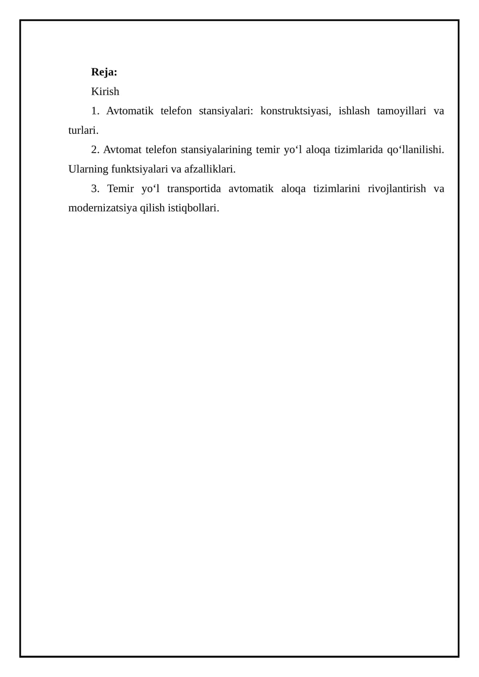 Avtomatik telefon stansiyalari (ATS) turlari. Abonent toifalari 2