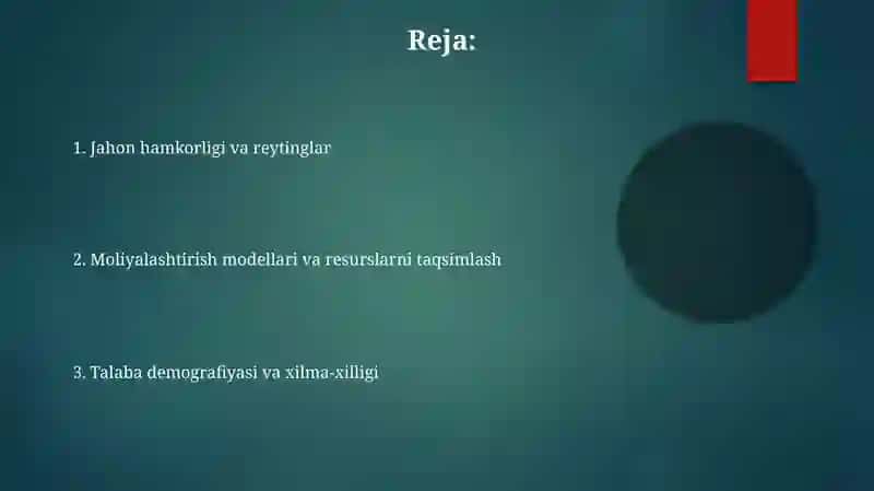 Xorijiy davlatlarda zamonaviy oliy ta'lim holati 2