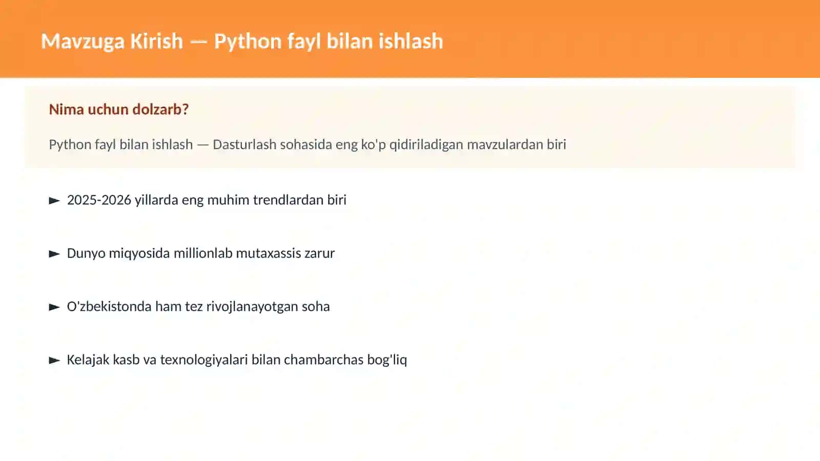 PYTHON DASTURLASH 2