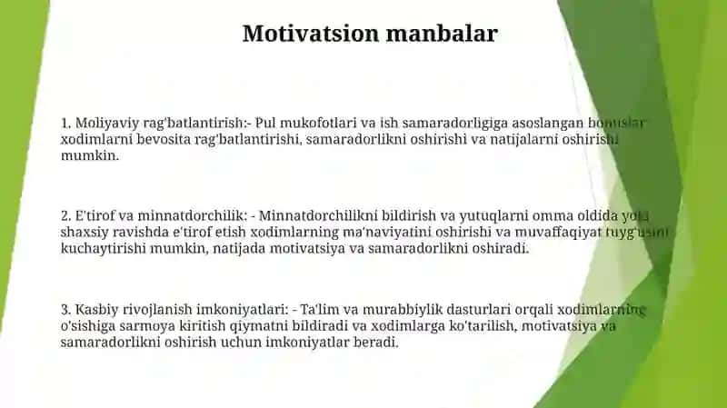Maktabda Demotivatsiyaga Ega BoʻLgan Xodimlarning Ish Unumdorligini Oshirish 2