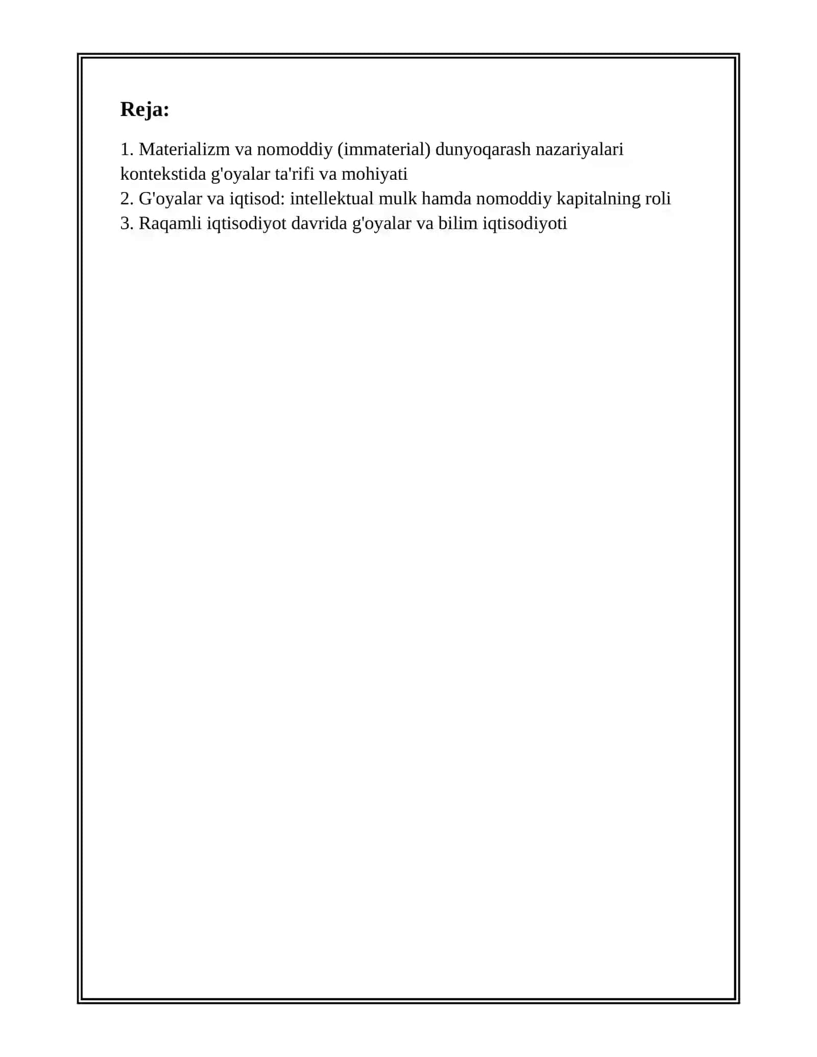 MATERIAL VA IMMATERIAL ZAMONAVIY DUNYOQARASHDA G'OYALARNING O'RNI 2