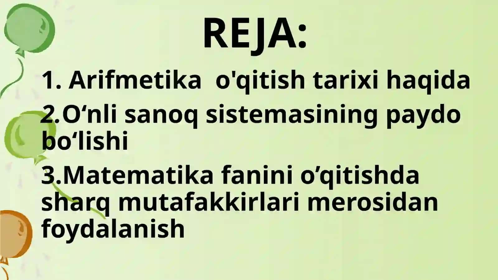 MATEMATIKA O’QITISH METODIKASI FANINING TARIXI, TARAQQIYOT BOSQICHLARI HAMDA RIVOJLANISH YO’LLARI 2