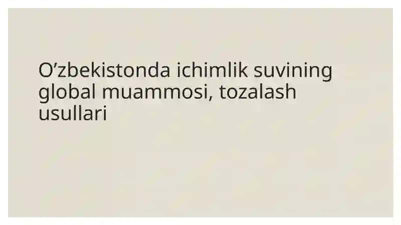 ichimliksuvi va inggigiena fanidan mustaqil ishi 2