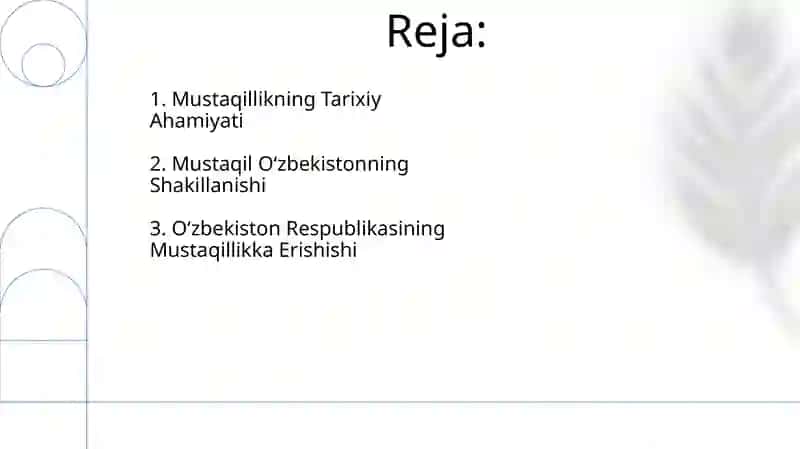 Mustaqil O'zbekiston Respublikasining tashkil topishi va uning tarixiy ahamiyati 2