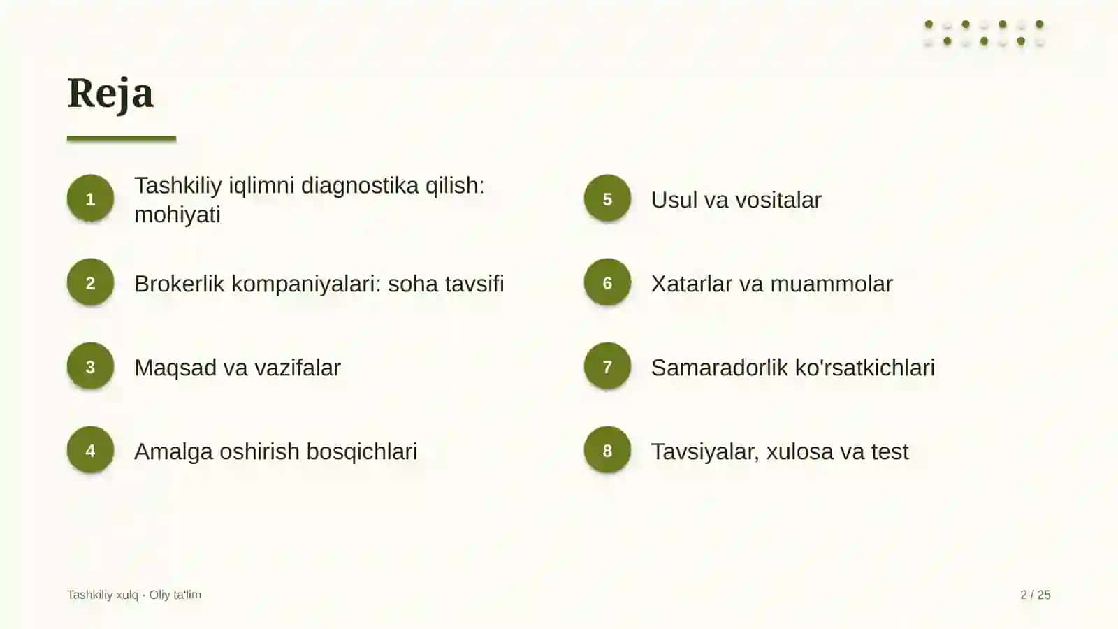 Brokerlik kompaniyalarida tashkiliy iqlimni diagnostika qilish 2