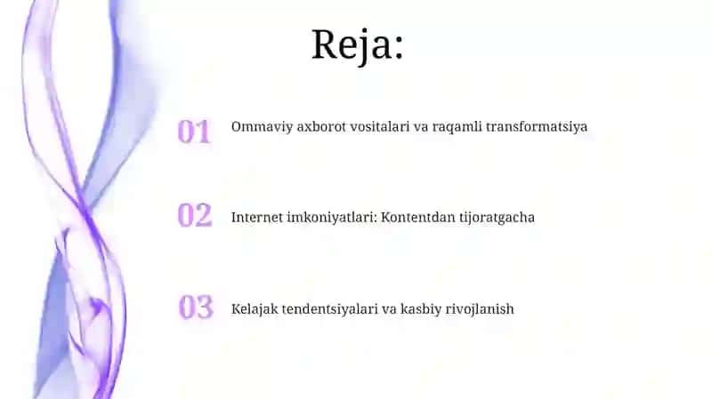 MEDIA MAYDON VA INTERNET IMKONIYATLARI 2