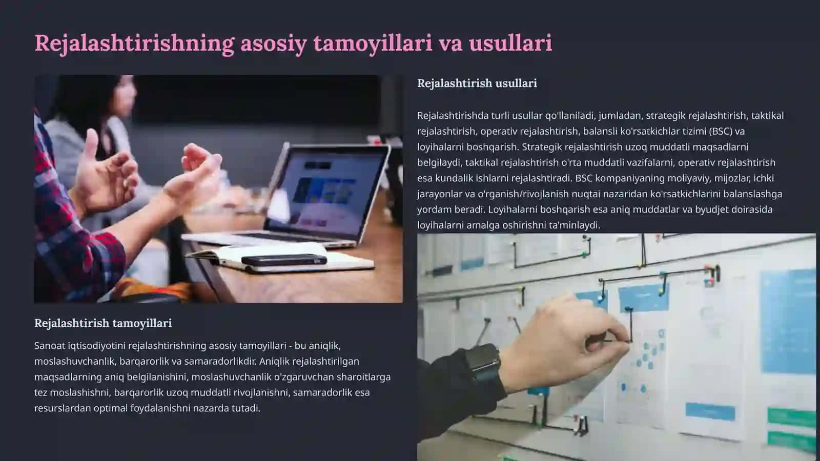 Sanoat iqtisodiyotini rejalashtirish va prognozlash 2