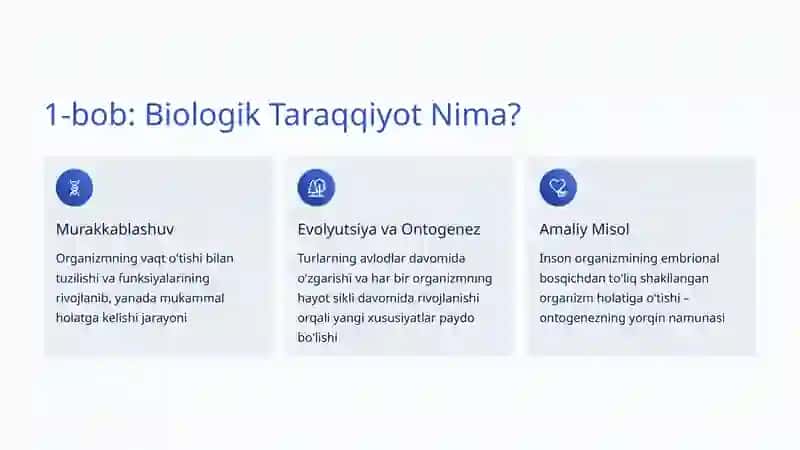 Biologik Taraqqiyot va Regress: Hayotiy Jarayonlarning Ikki Tomoni 2