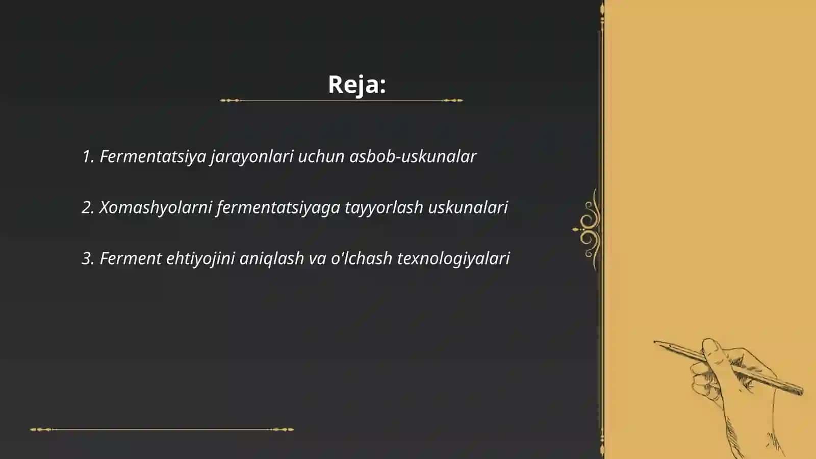 Ferment preparati ishlab chiqarishdagi uskunalar. Fermentyor 2