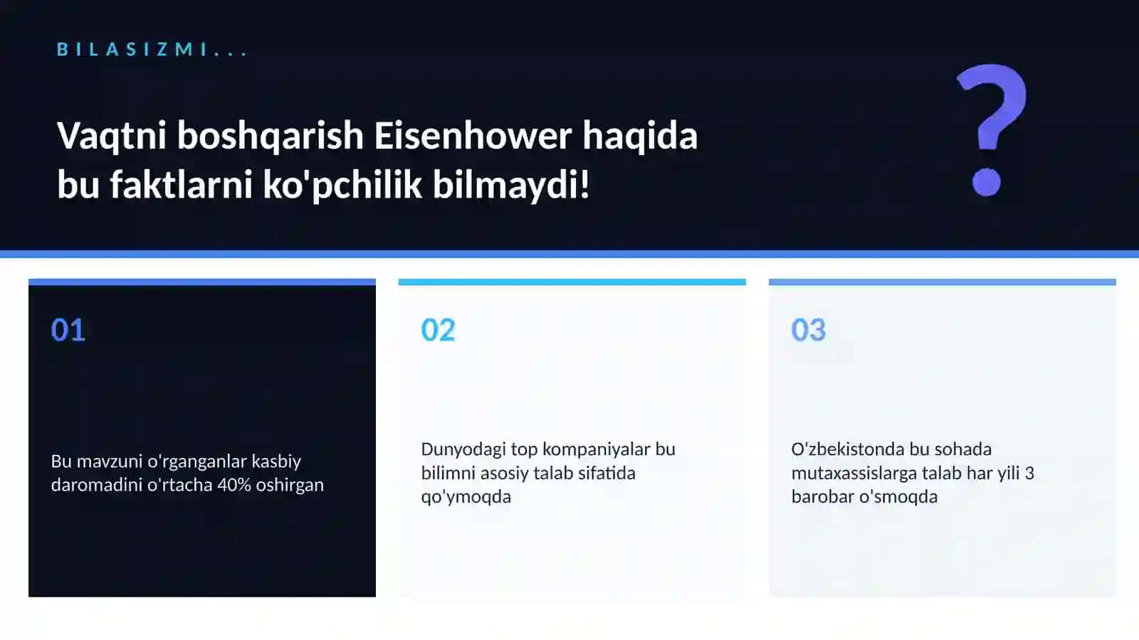 Vaqtni boshqarish Eisenhower 2