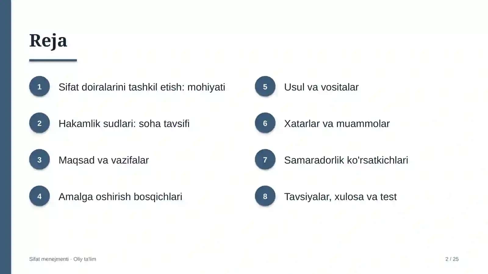 Hakamlik sudlarida sifat doiralarini tashkil etish 2
