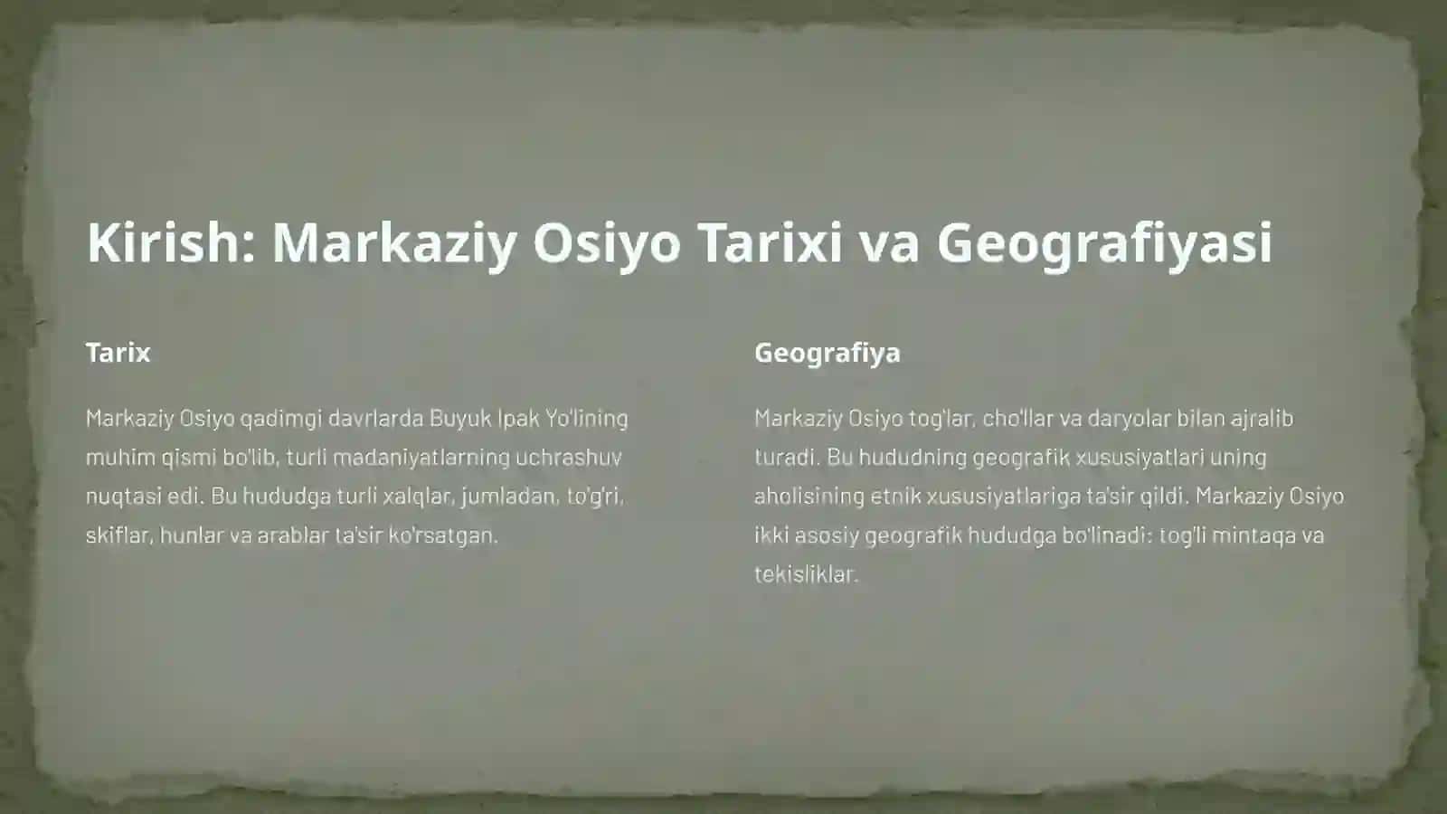 Markaziy Osiyo Davlatlari Aholisining Etnik Tarkibi 2