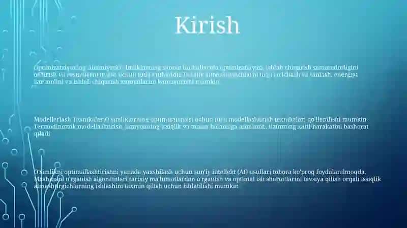 Sanoat Hududlarida Osimliklar Optimizatsiyasi 2
