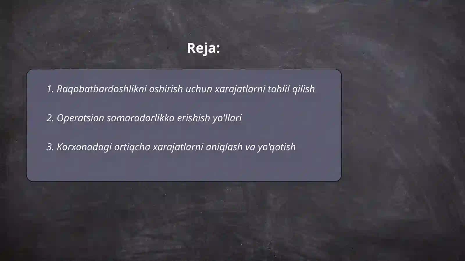 Ishlab chiqarish xarajatlarini minimallashtirish shartlari va korxonaning zararsiz ishlash nuqtasini hisoblash yo'llari 2