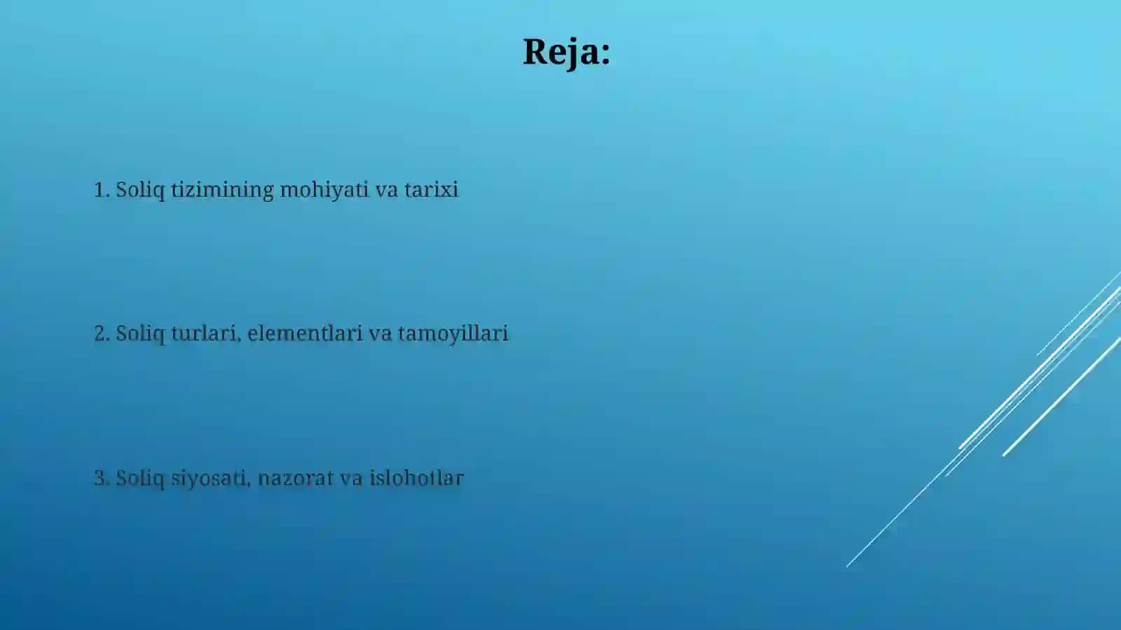 Soliq tizimi tushunchasi 2