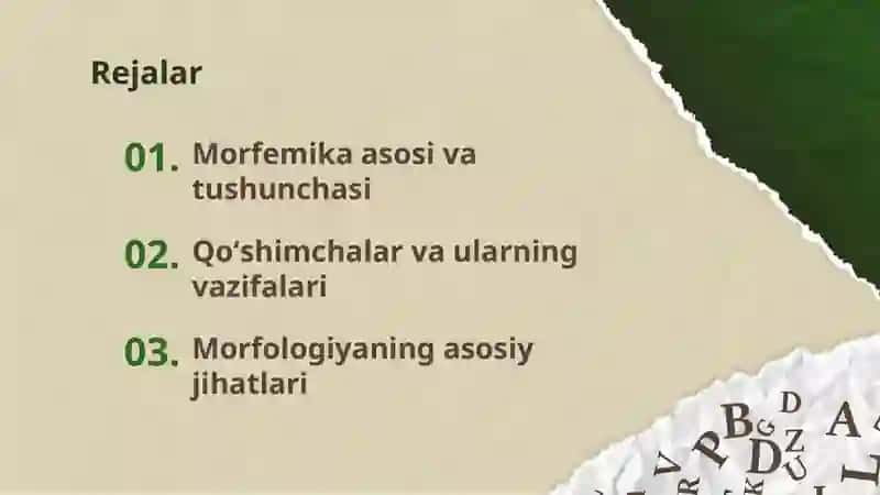 Morfemika va Morfologiya 2