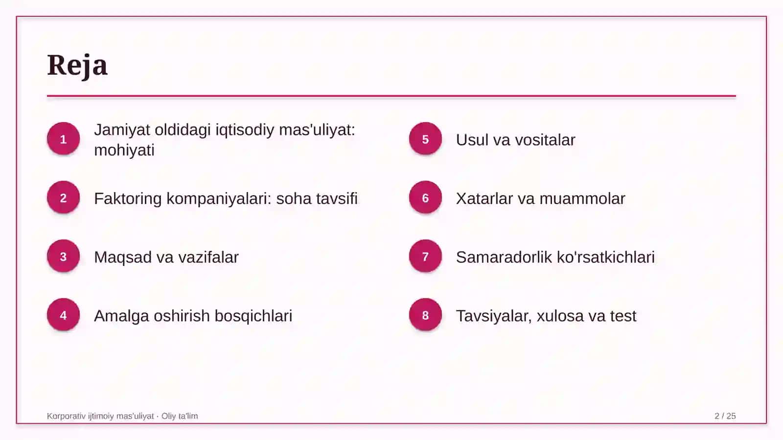 Faktoring kompaniyalarida jamiyat oldidagi iqtisodiy mas'uliyatni amalga oshirish 2