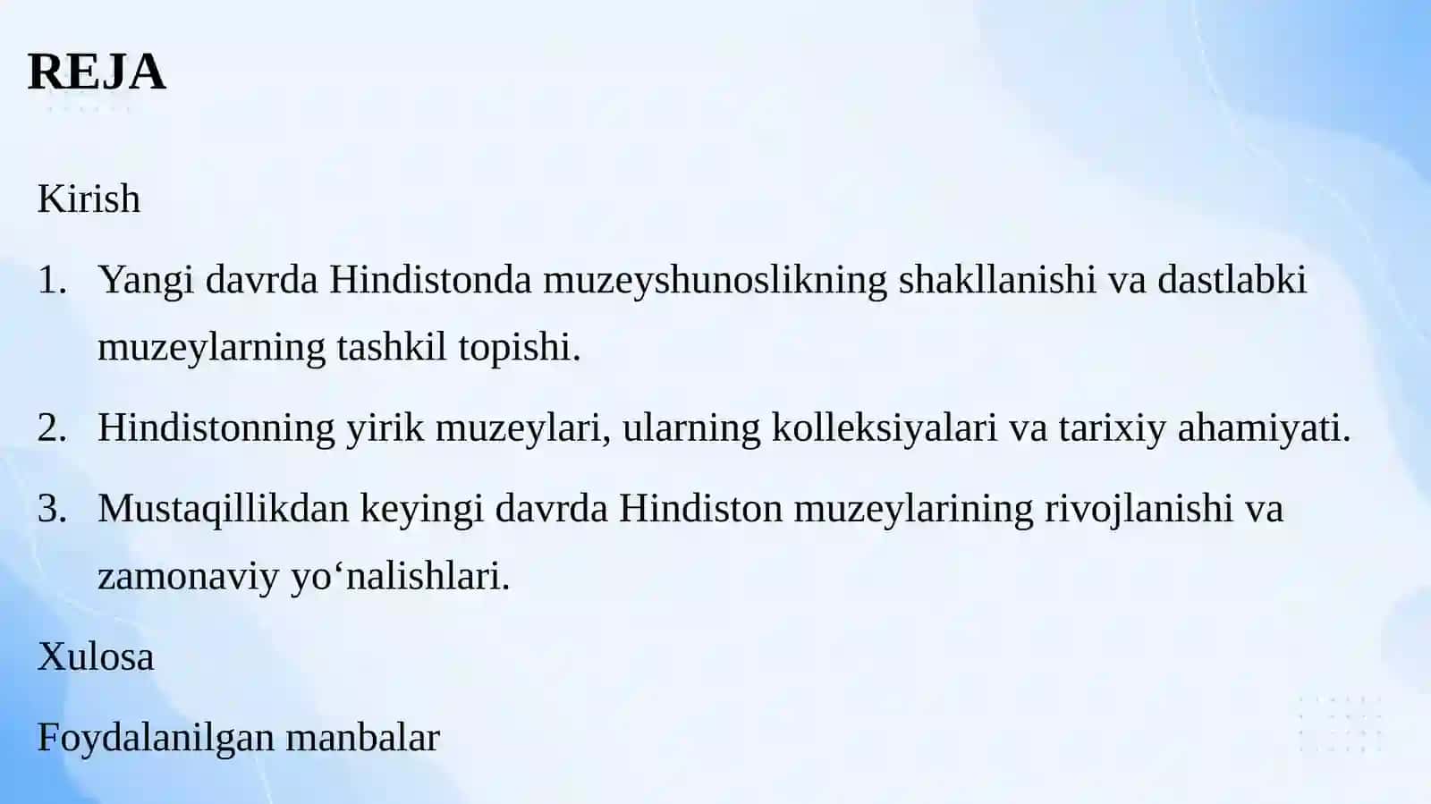 Yangi davrda Hindiston muzeylari 2