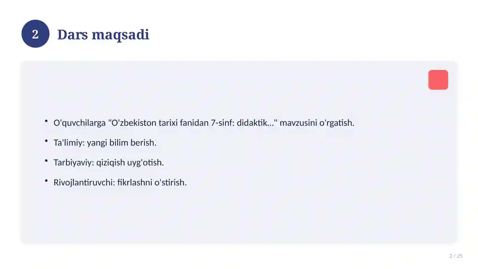 O'zbekiston tarixi fanidan 7-sinf: didaktik tarqatma materiallar 2