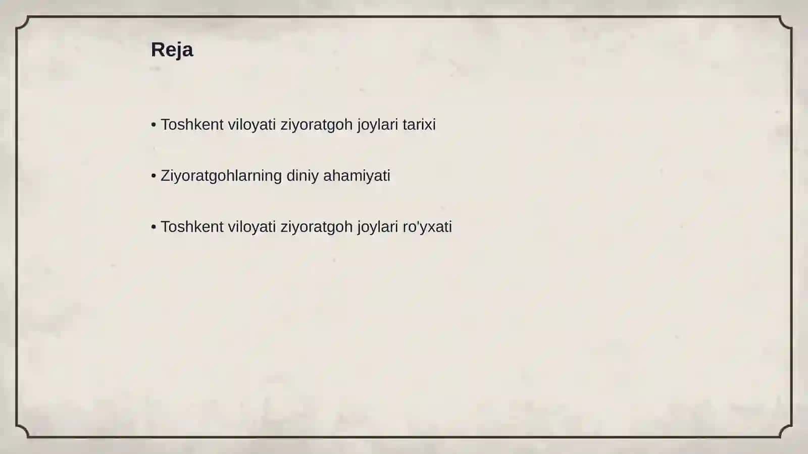 Toshkent viloyati ziyoratgoh joylari boʻyicha turpaket 2