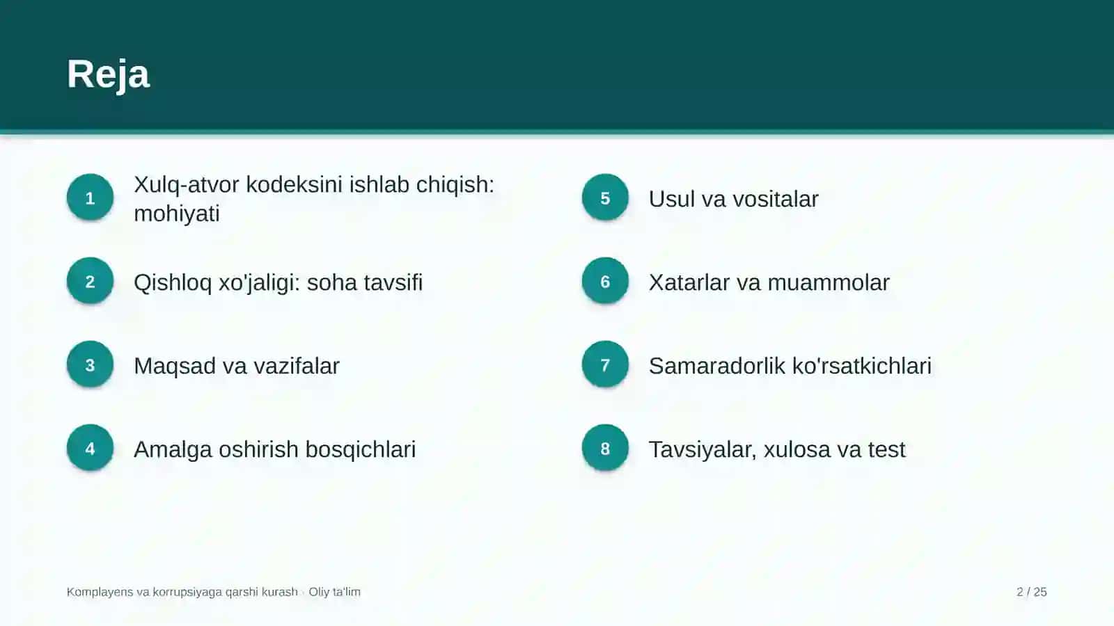 qishloq xo'jaligida xulq atvor kodeksini ishlab chiqish 3005 2