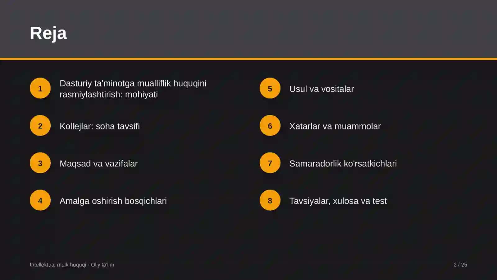 Kollejlarda dasturiy ta'minotga mualliflik huquqini rasmiylashtirish 2
