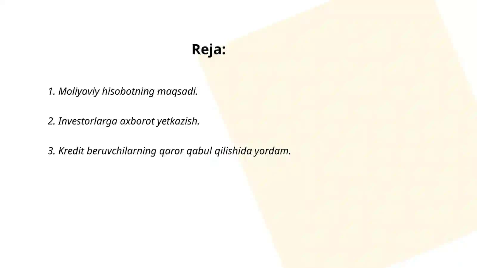 Moliyaviy hisobotdan foydalanuvchilar 2