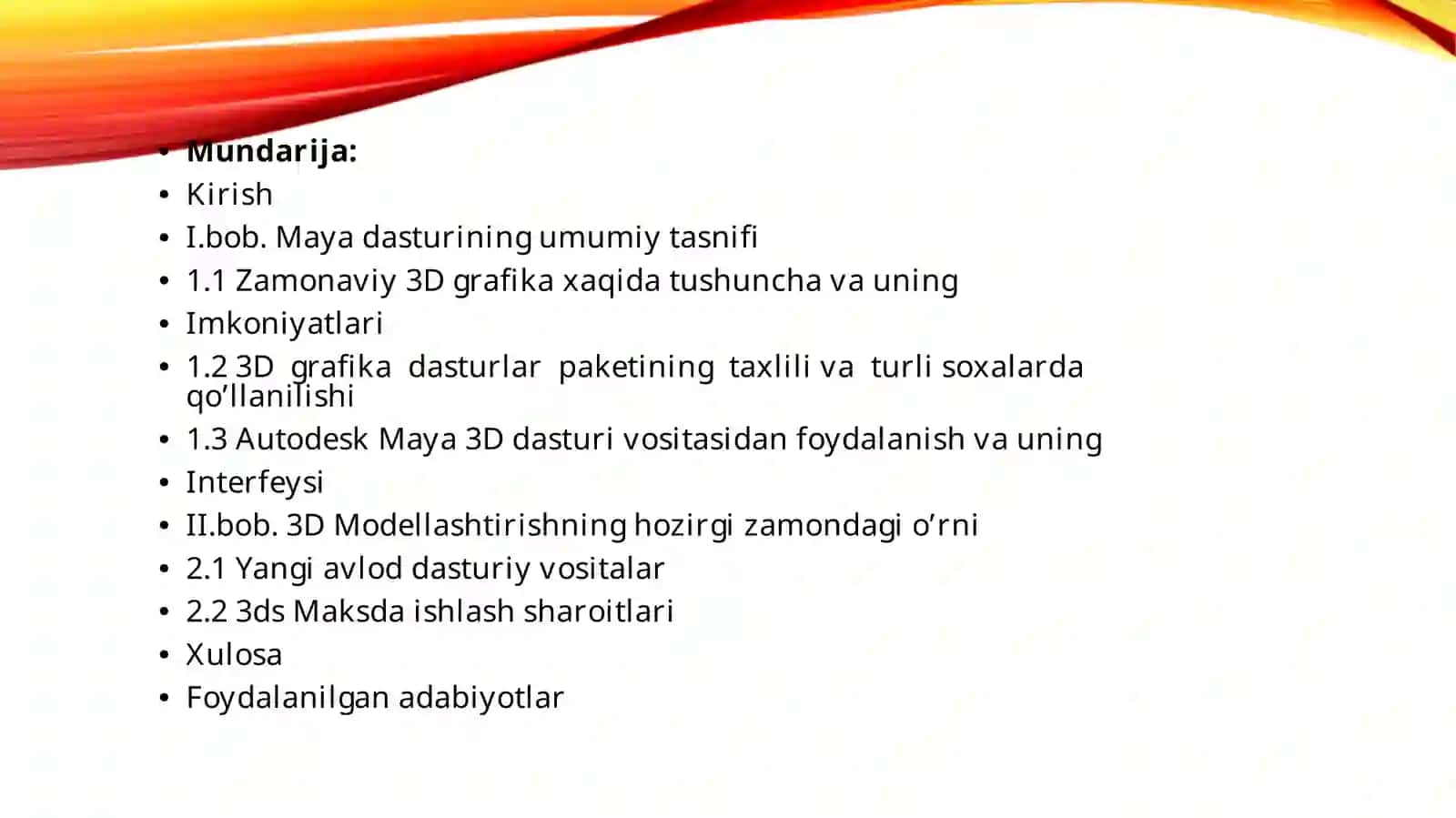Mayadasturida obyektlar ustida bajariladigan operatsiyalar va buyruqlar bilan ishlash 2