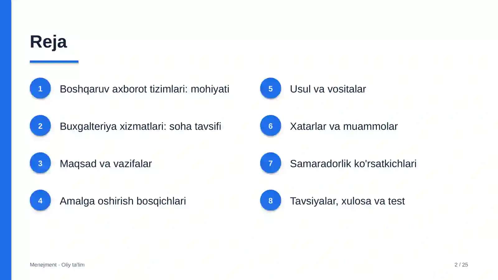 Buxgalteriya xizmatlarida boshqaruv axborot tizimlari 2