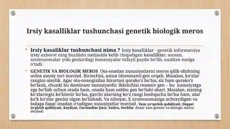 Irsiykasalliklartushunchasigenetikbiologikmeros 2
