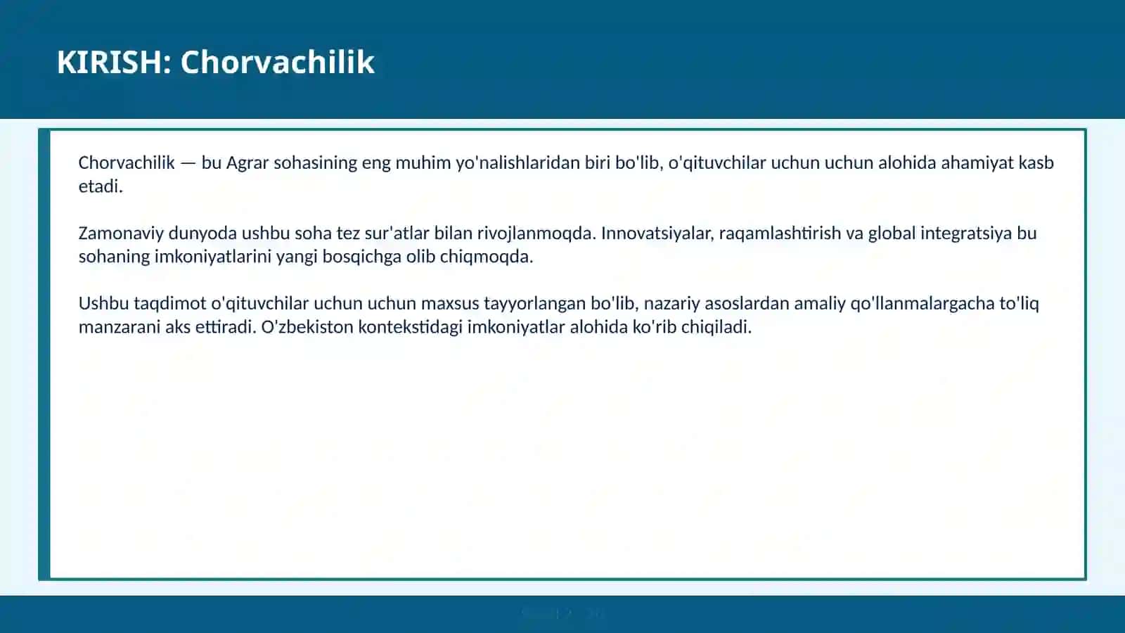 Chorvachilik 2