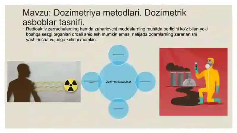 dozimetriya metodlar dozimetrik asboblar tasnifi 2