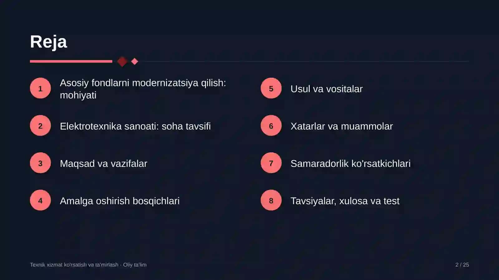elektrotexnika sanoatida asosiy fondlarni modernizatsiya qilish 7597 2