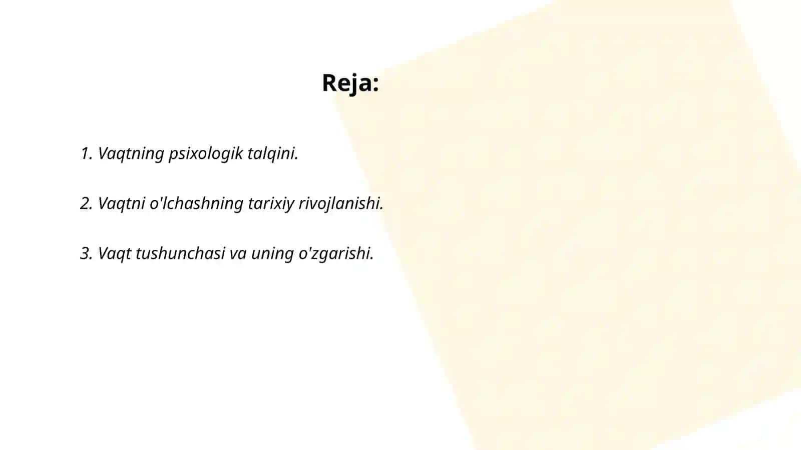 Vaqtning psixologik talqini 2