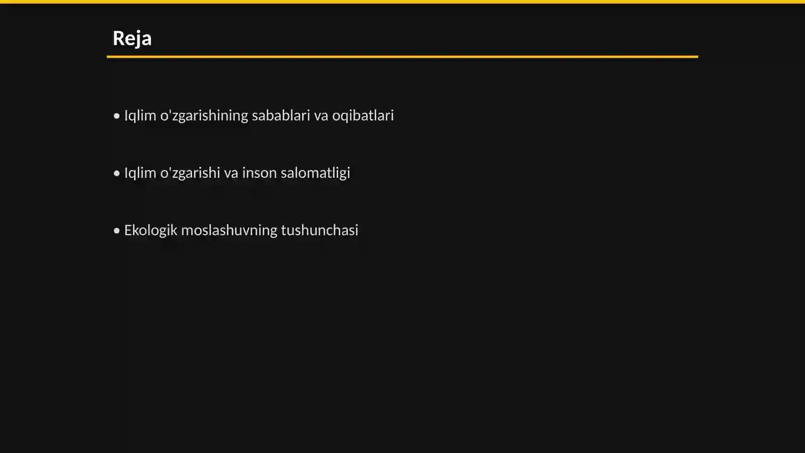 Iqlim o’zgarishi va ekologik moslashuv 2