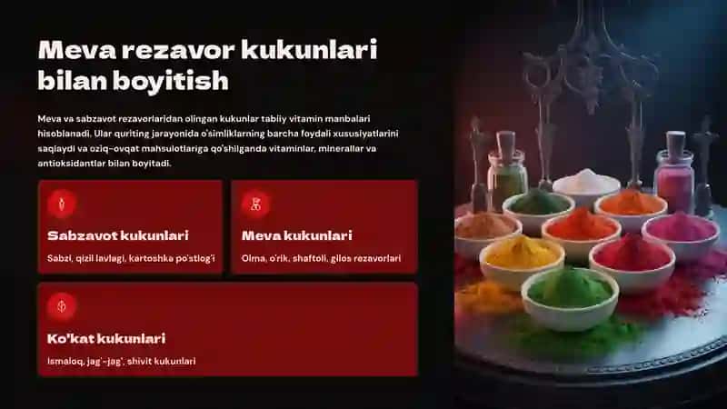 Oziq-ovqat sanoatida innovatsion ishlanmalar 2