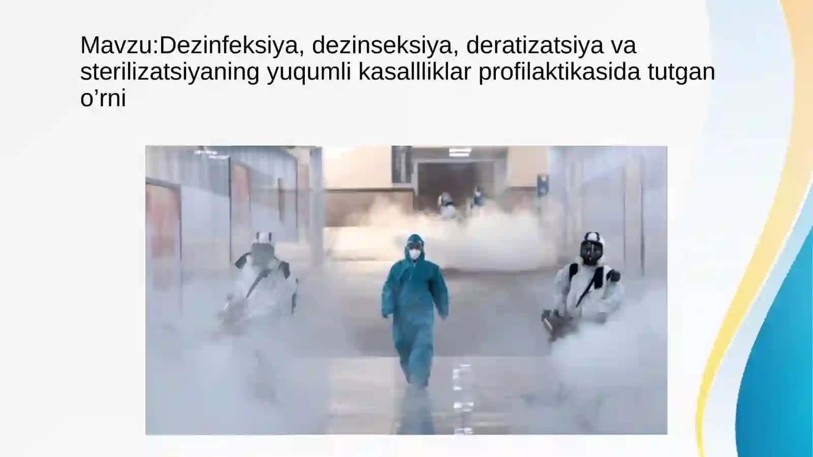 Dezinfeksiya, dezinseksiya, deratizatsiya va sterilizatsiyaning yuqumli kasalliklar profilaktikasida tutgan o’rni 2