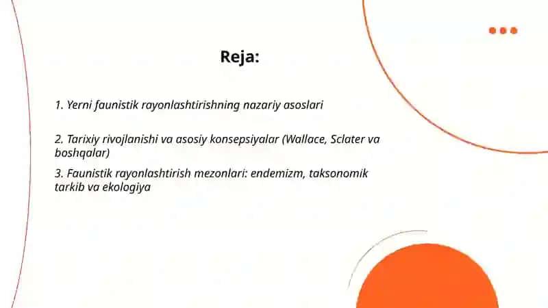 Yerni faunistik rayonlashtirish 2