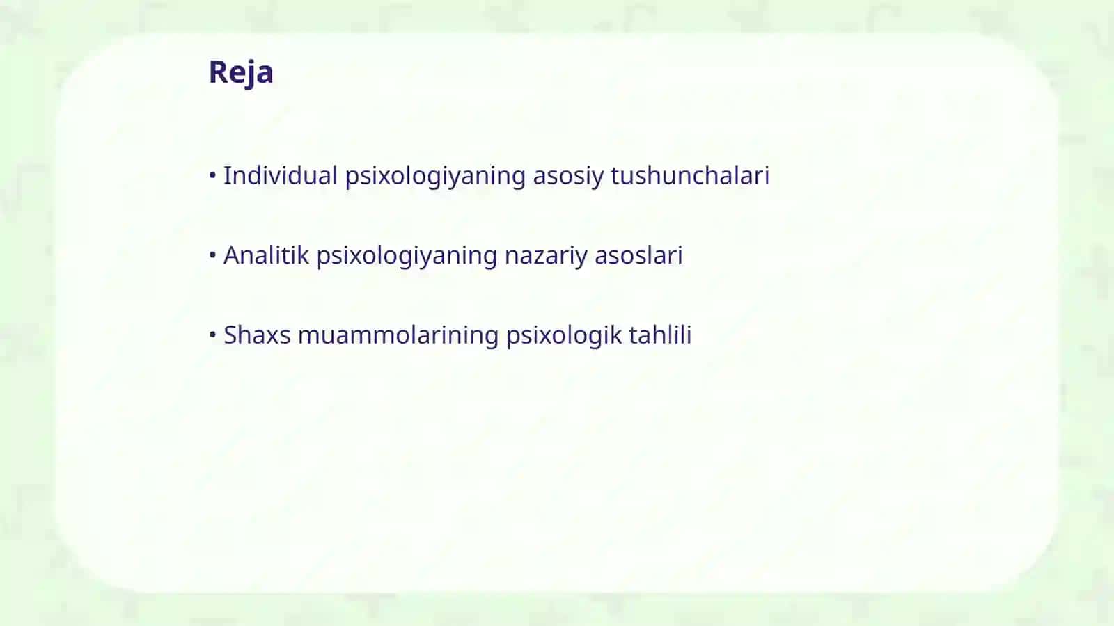 Individual va analitik psixologiya shaxs muammosi 2