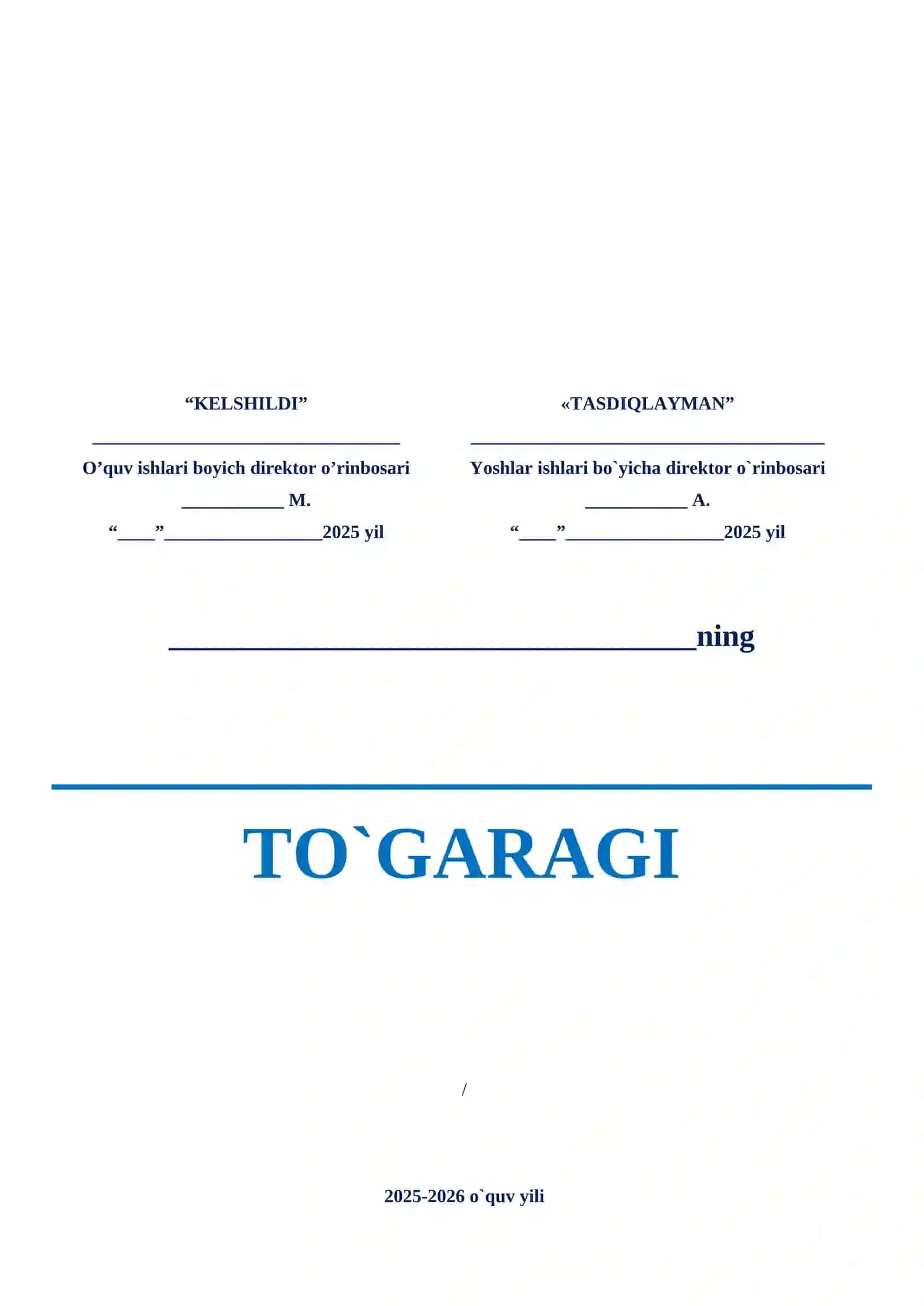 Tarix fanidan to'garak 2