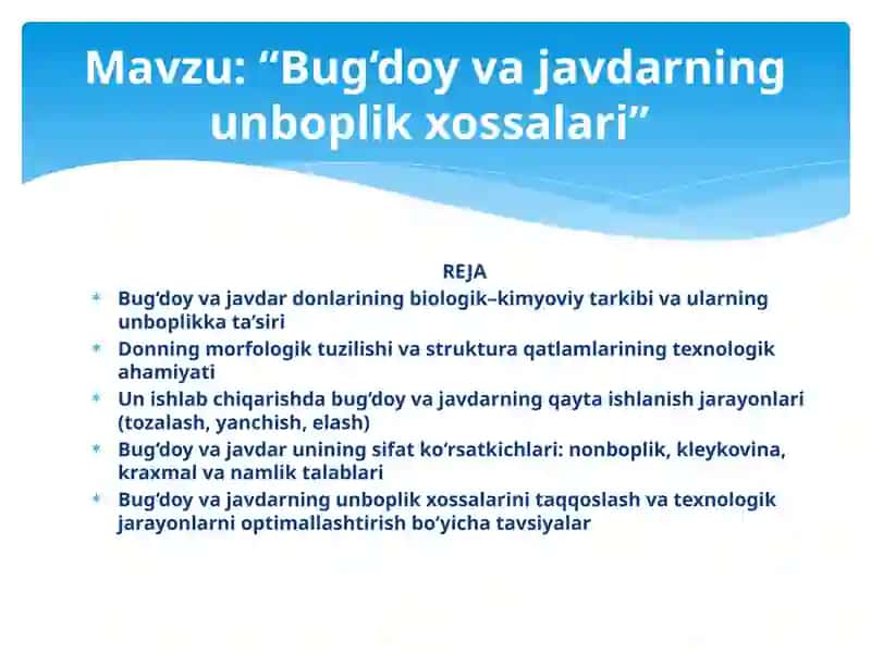 Bug‘doyvajavdarning uniboplik xossalari 2