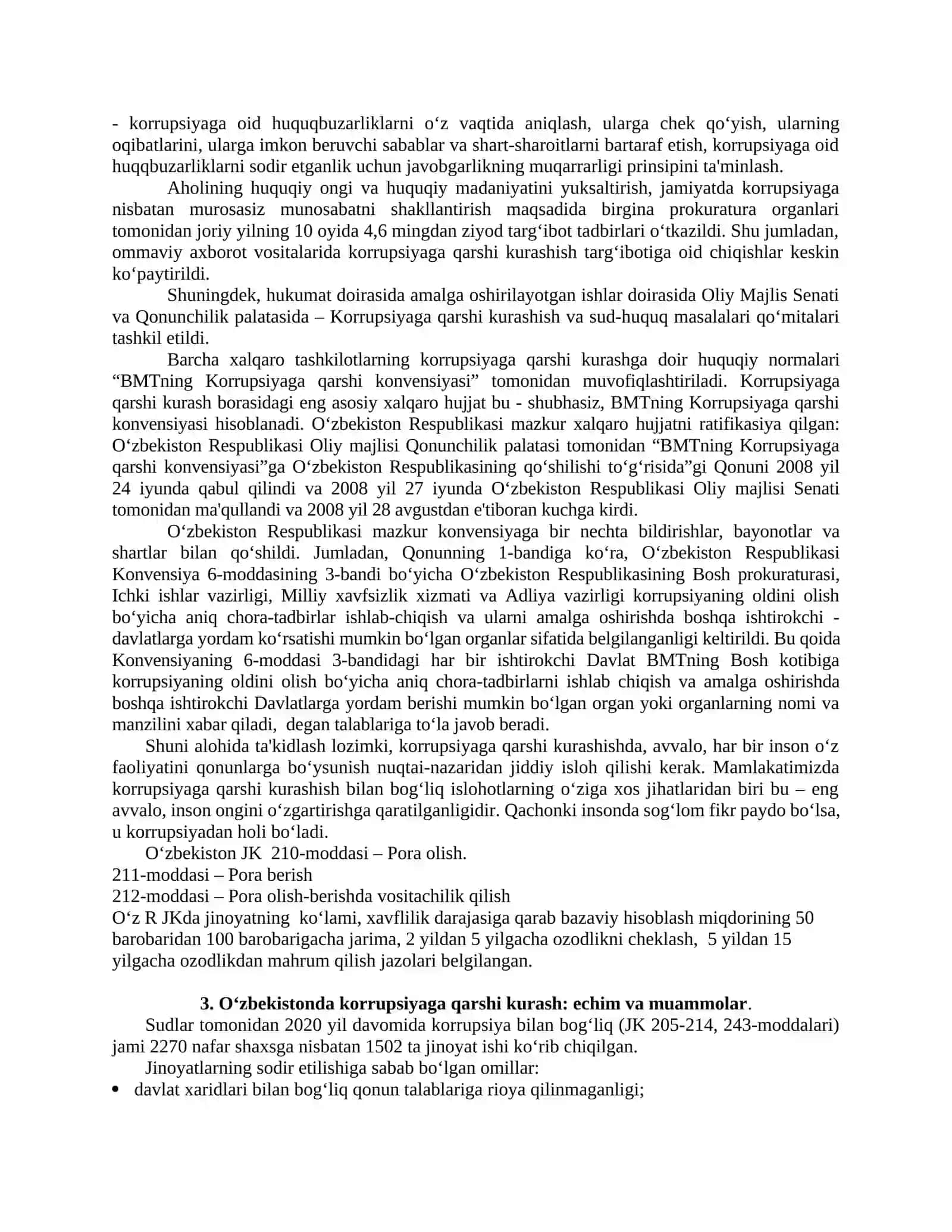 15-mavzu. Oʻzbekistonning korrupsiyaga qarshi kurash siyosati 2