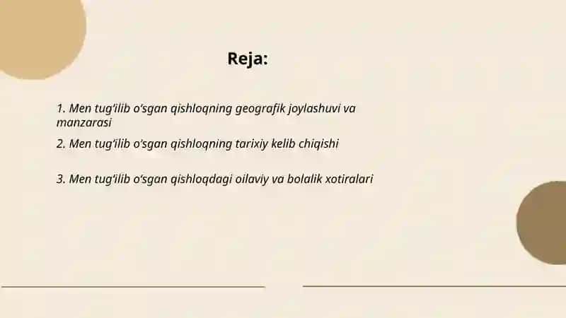 Men tugʻilib oʻsgan qishloq 2