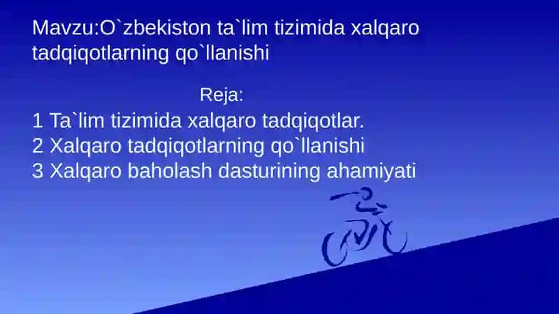 Meyliyeva Gulbahor Xalqaro Baholash Fanidan Taqdimot 2