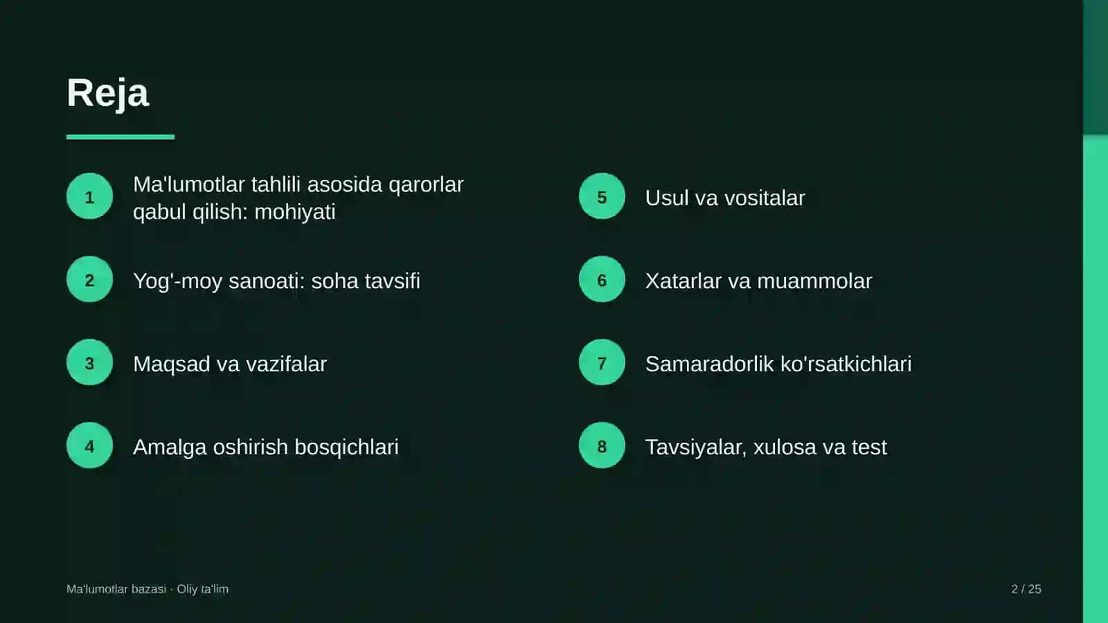 Yog'-moy sanoatida ma'lumotlar tahlili asosida qarorlar qabul qilish 2