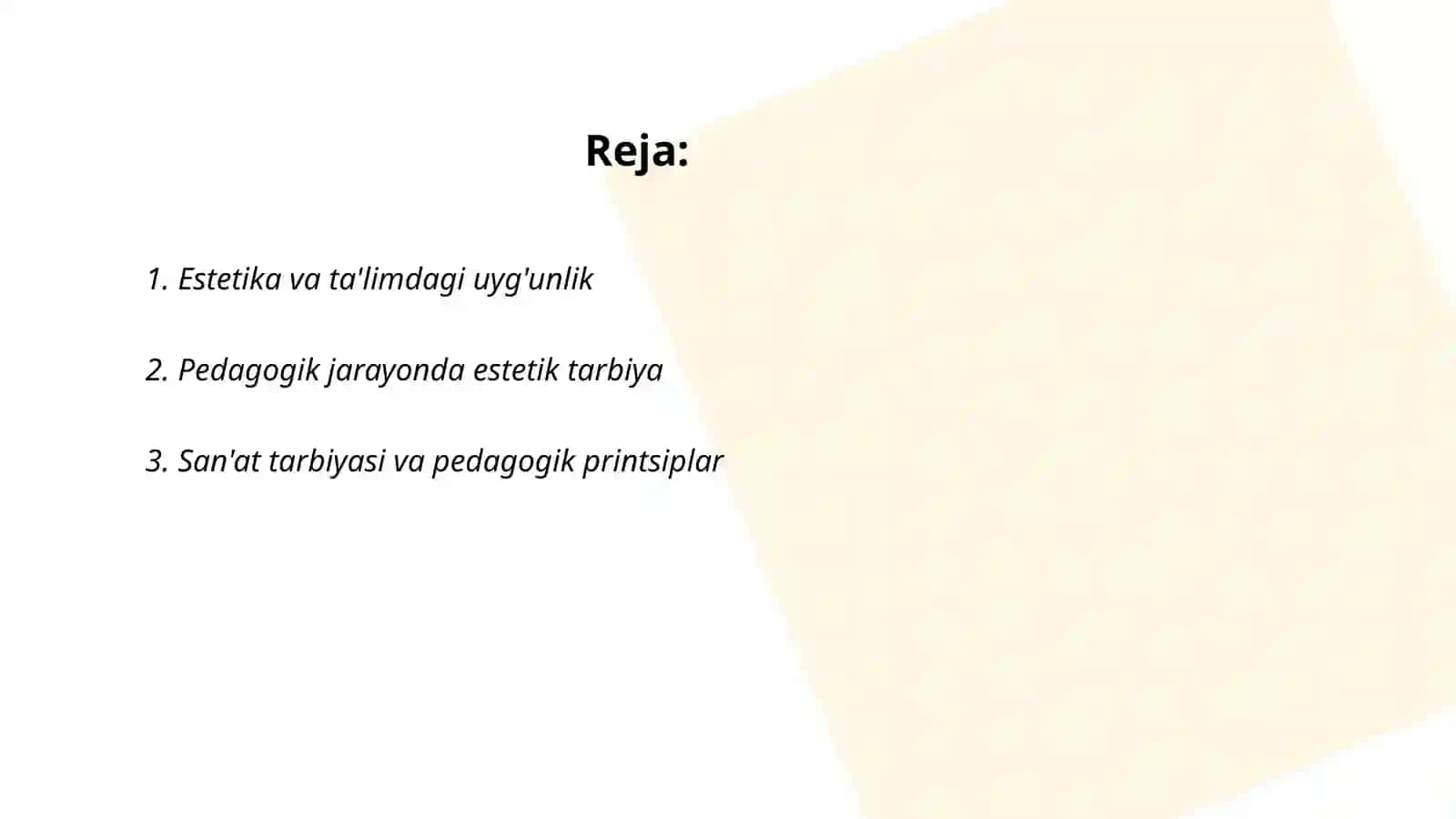 Estetika falsafasi va pedagogika mutanosibligi 2
