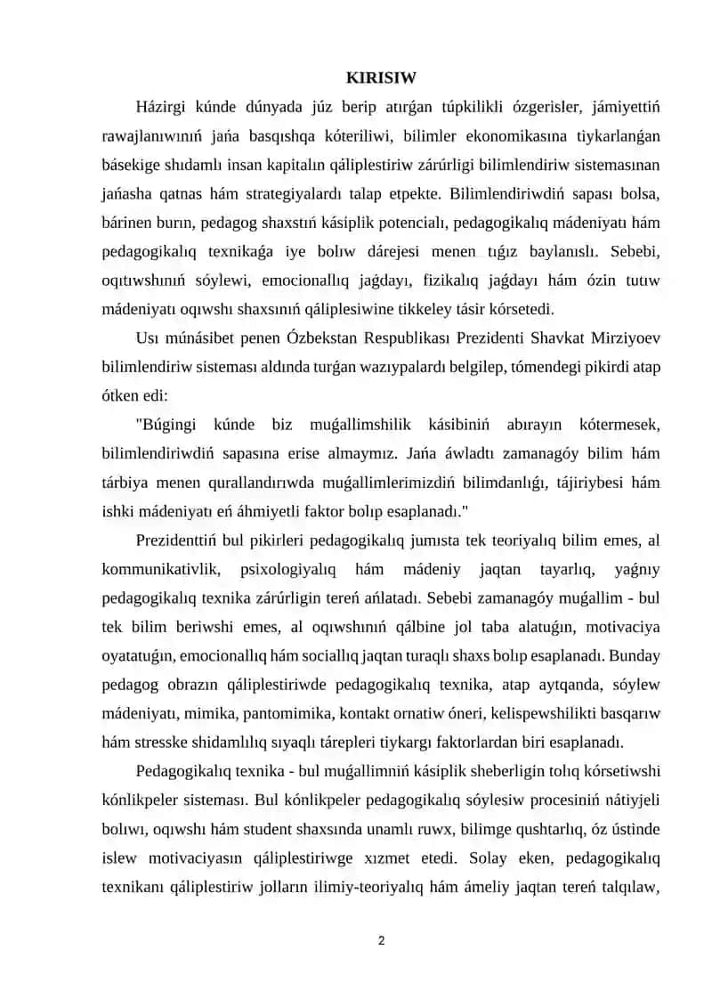 Pedagogik texnikani shakllantirish yo'llari 2