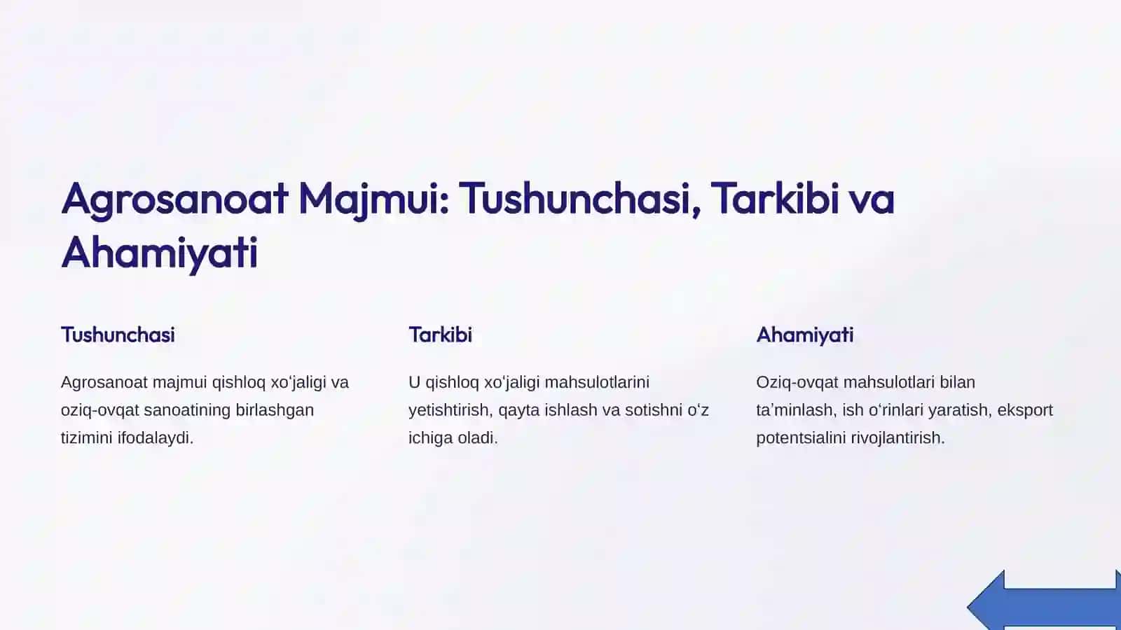 Agrosanoat Majmui Taraqqiyoti 2