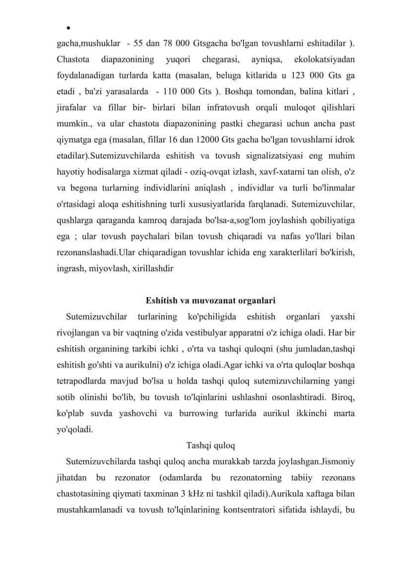Sutemizuvchilarni eshitish 2